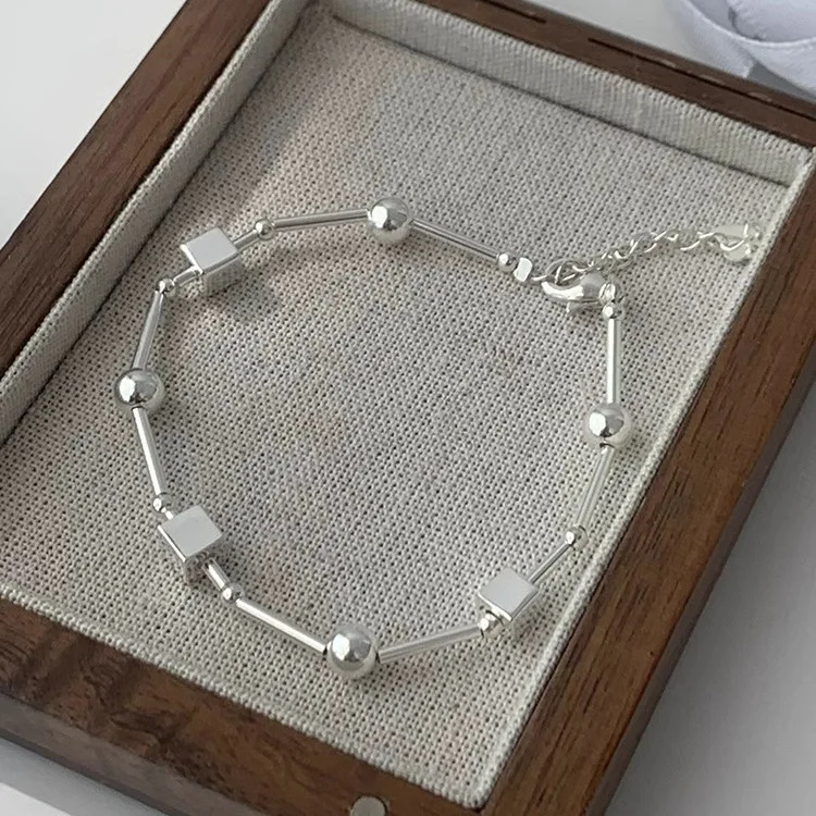 VENTFILLE 925 Sterling Silber Thai Silber Armband für Frauen Vintage Geometrische Herz Liebe Glück Punk Schmuck 2023 Neue Dropship