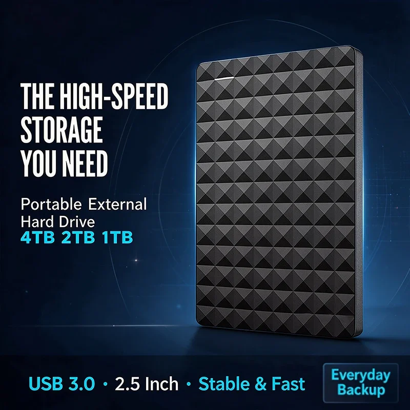 2026 New External SSD 500GB 1TB 2TB 4TB Portable Solid State Drive USB3.0 High Capacity Storage for PC Laptop Mac Phone