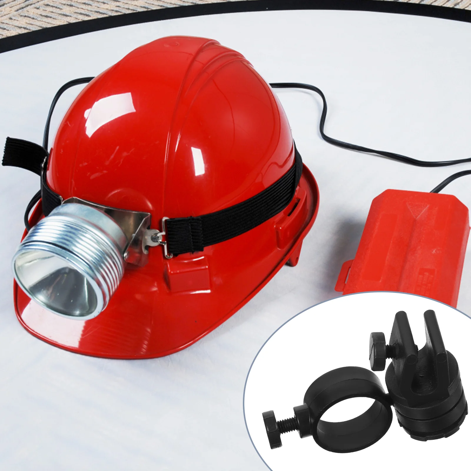 Hard Hat Flashlight Holder Clips for Headlamp Full Brim Headlight Accessories Bracket Abs Hook