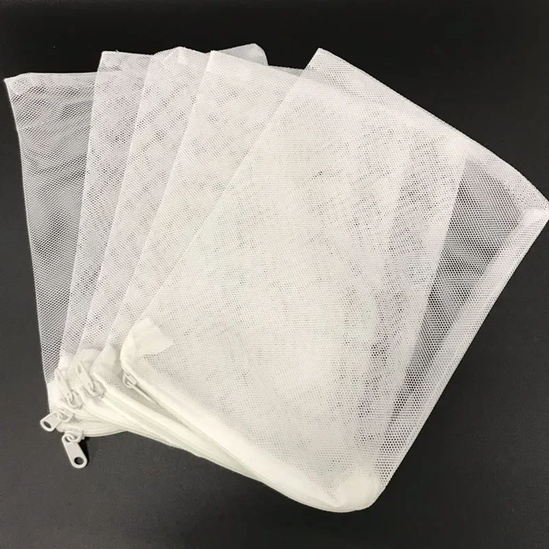 10Pcs Filter Net Bag Mesh Bag Acquarium Pond For Bio Ball Carbon Media Ammonia Aquarium Fish Tank Isolation Bag White Black view 3