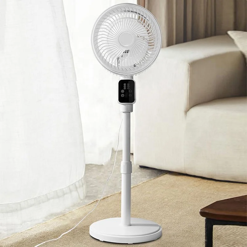 

High Quality Pedestal Air Circulation Fan Plastic Smart Remote Control Portable Electric Foldable Stand Table Fan For Home