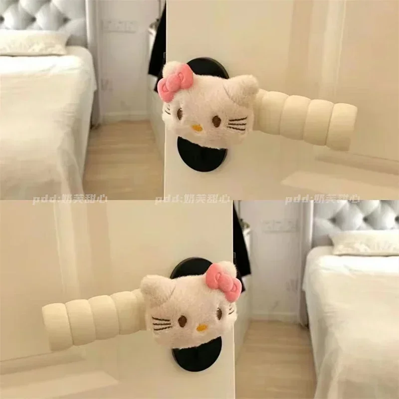 Sanrio Hello Kitty Y2K Handle Protector Kawaii Cute KT Cat Cartoon Anime Home Girls Room Antistatic Decoration Toys Gifts