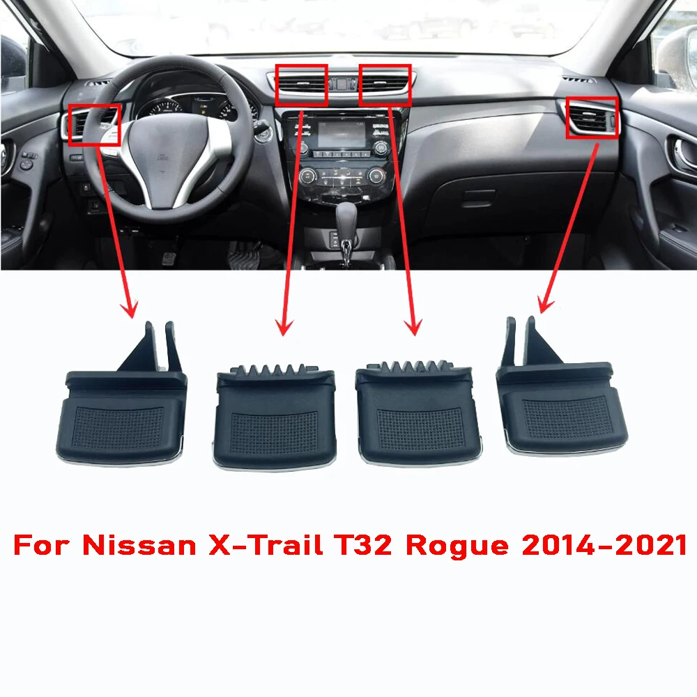 Dashboard Air Vent Slider Clip For Nissan X-Trail T32 2014-2021 Qashqai J11 Nissan Rogue  Air Conditioner Adjustment Tab