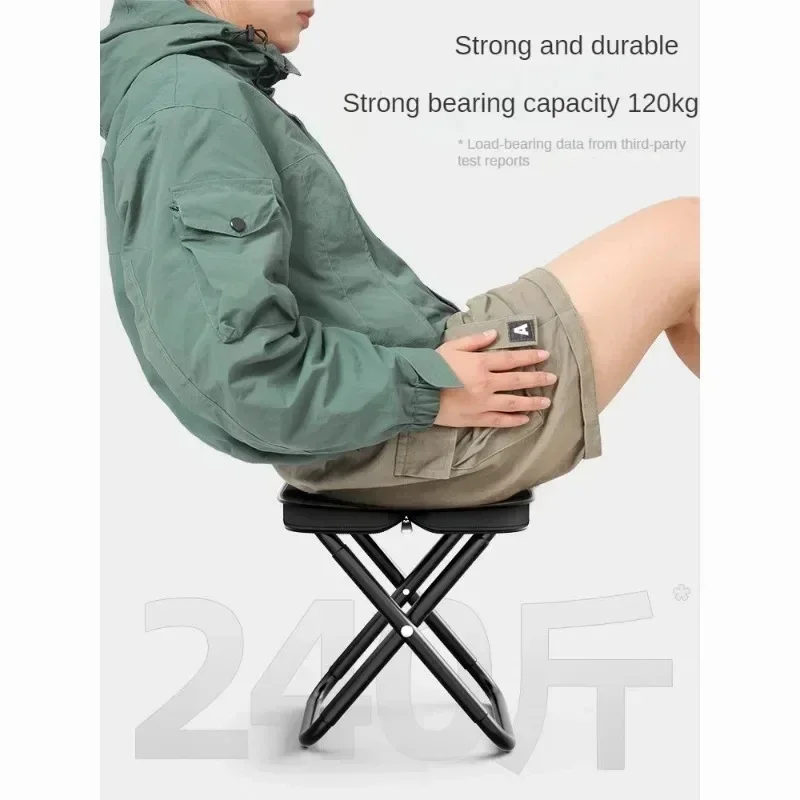 Outdoor camping folding chair convenient multifunctional stool ultralight fishing stool travel stool fishing small matzah bench