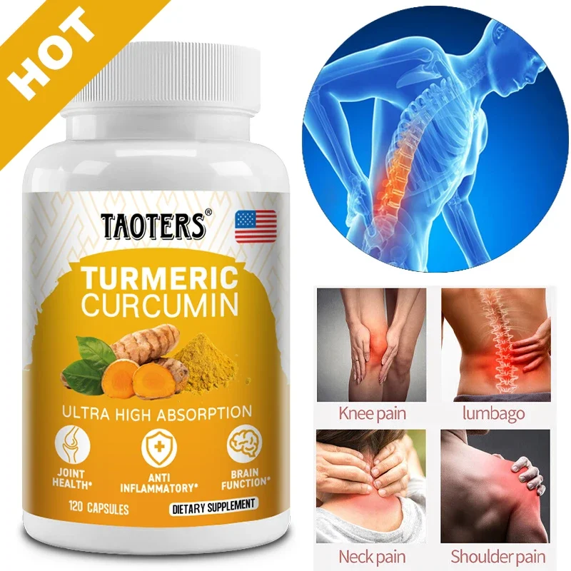 

Turmeric Antioxidant Supplement, Supports Heart and Joint Health, Inhibits Inflammation, Improves Brain Function, Non-GMO