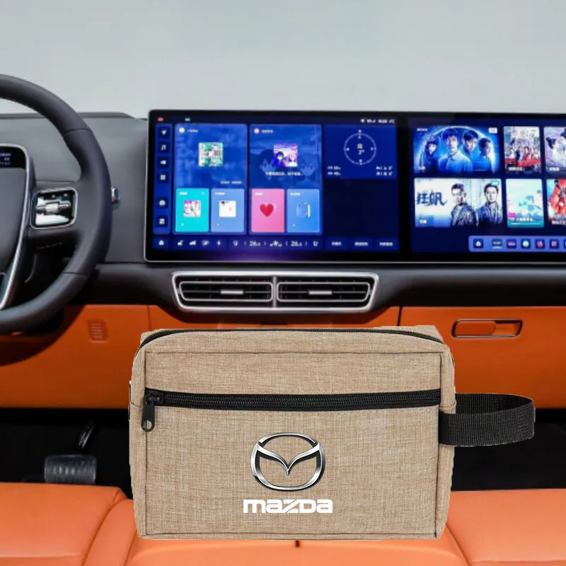

Car USB Data Line Charger Plug Car keys driver's license Storage Bag For Mazda 6 Atenza Protege Cx7 Cx5 Rx8 Rx7 Mx5 Speed Axela