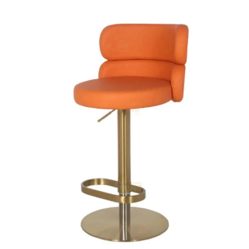 Iron Accent Minimalistic Bar Chairs Modern Lounge White Swivel Bar Chairs Living Room Nordic Taburete Cocina Home Furniture