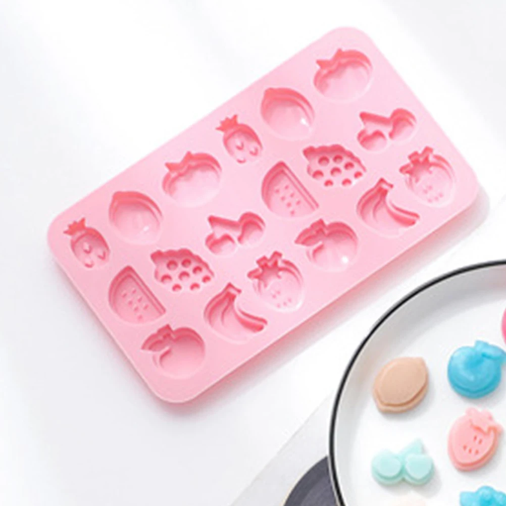 

2 Pcs Ice Cube Mold Fruit Pattern Silicone Fondant ing Candy Chocolate Molds