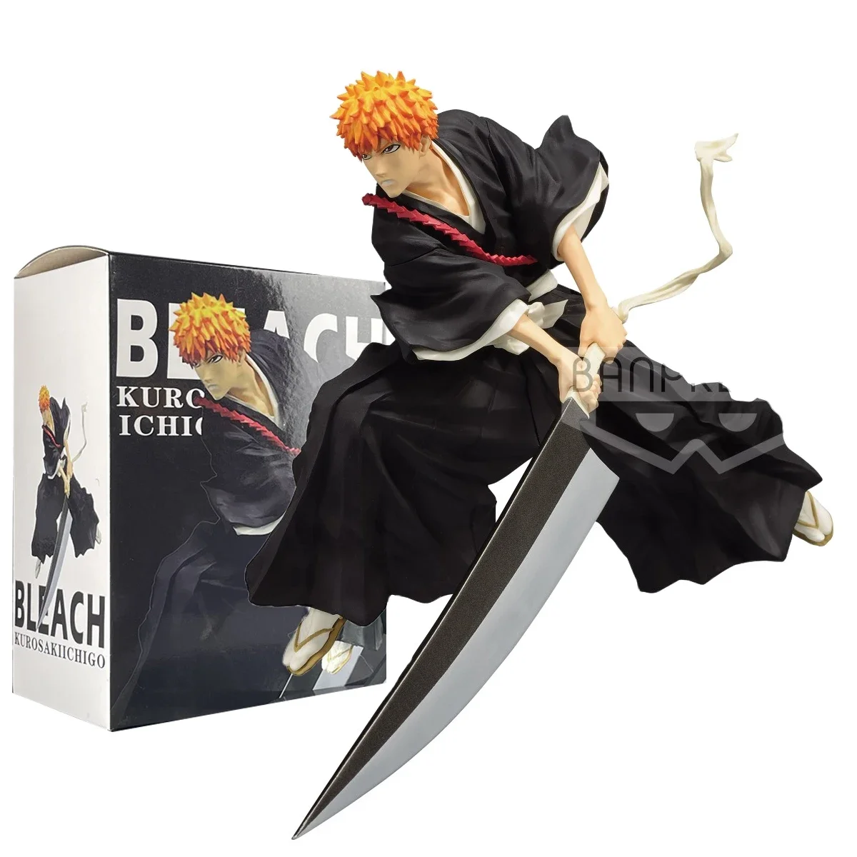 

16cm Anime BLEACH Figure Kurosaki Ichigo Draw Sword Zangetsu Soul Entered PVC Action Figures Collection Model Toys For Boy Gifts