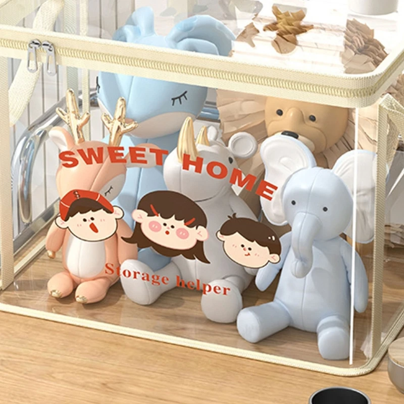 

Portable Handled Cartoon Organizers Box Thickened Waterproof Materials For Home Nursery And Small Spaces