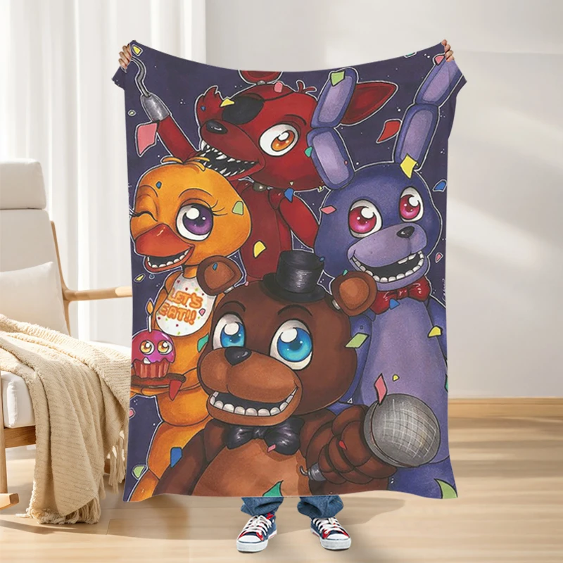 Fleece Blanket Sofa G-Five G-Nights at G-Freddy´s Bed Camping Custom Nap Fluffy Soft Blankets for Winter Warm Microfiber Bedding