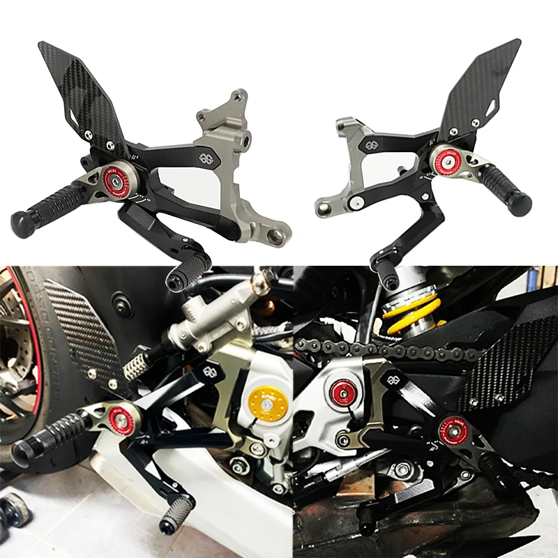 For Ducati PANIGALE V4S V4 V4R V4 Street Fighter V4 V4S 2018-2024 Motorcycle whole CNC & Carbon fiber Racing Rearset