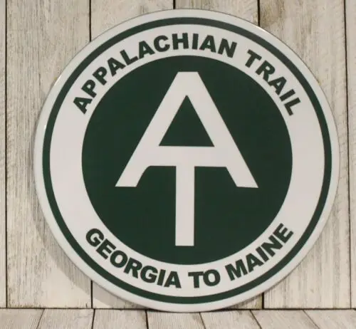 Appalachian Trail Round Tin Metal Sign Hiker Hiking Camping Vintage Style AT