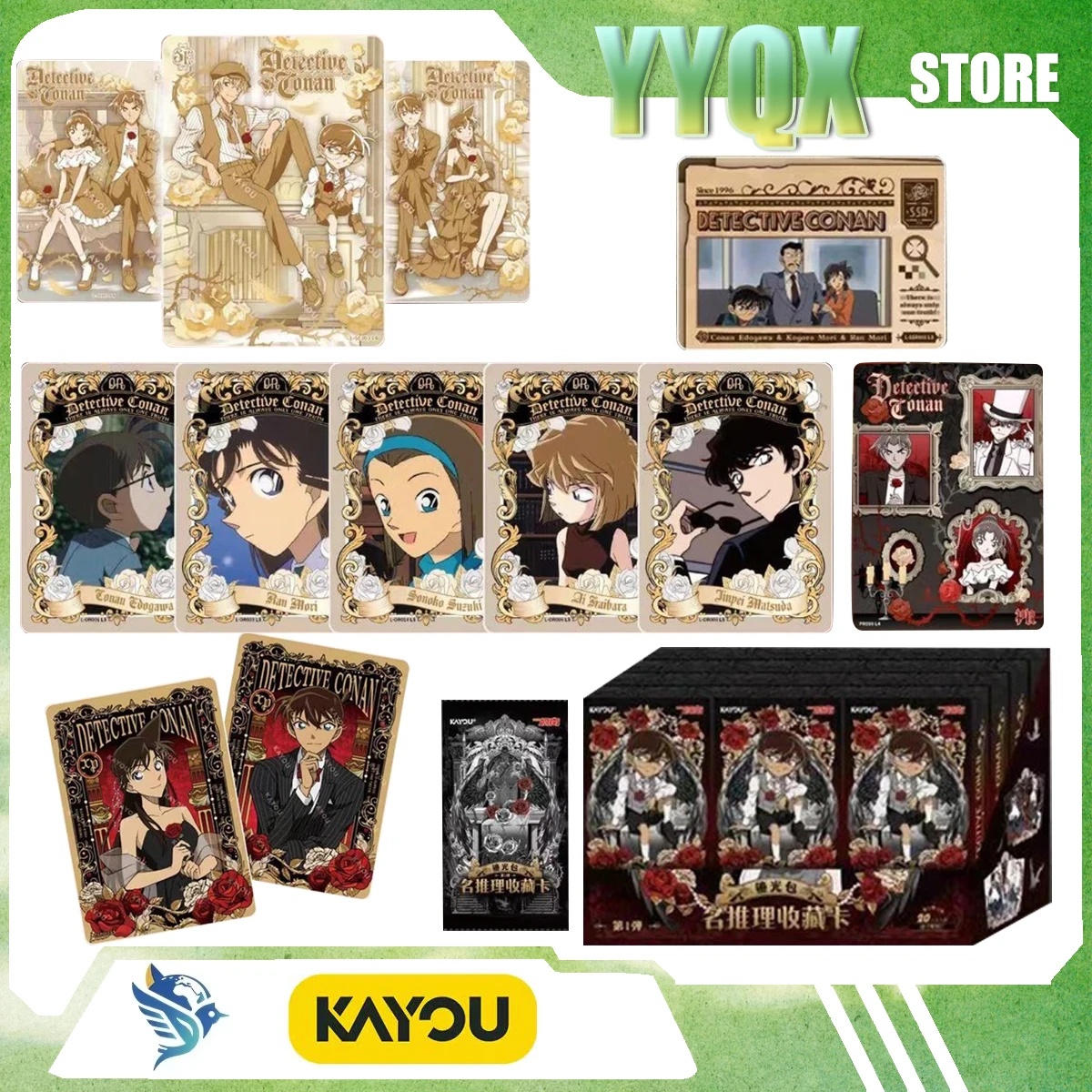 

KAYOU 2026 New Detective Conan Shinichi Kudo Mouri Ran Collect Cards Cute Periphery Cartoon Anime Cartoon Gift Surprise Movie