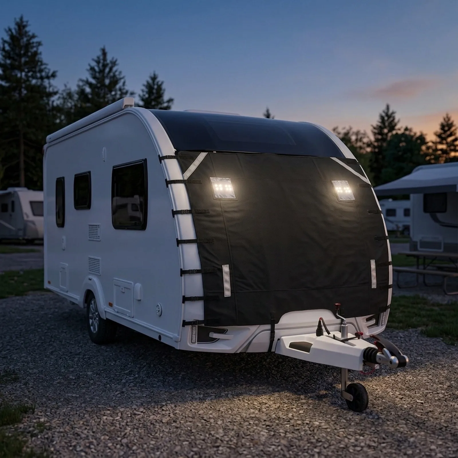 Seasonal Protection RV Front Cover Easy Installation Four Seasons Use High Universality Fitment Seasonal Protection