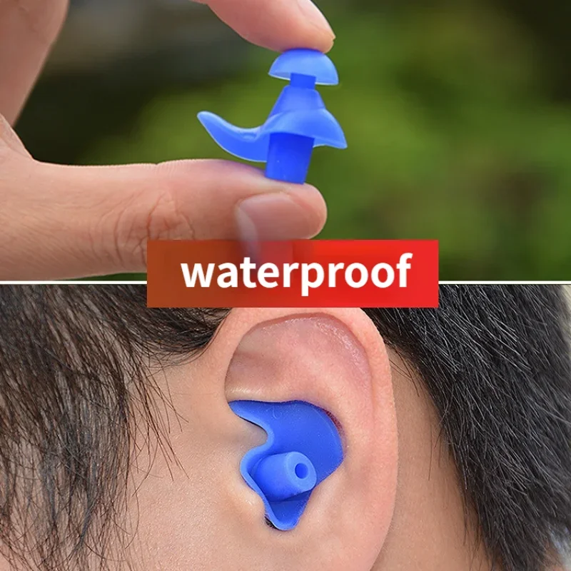 Bouchons d'oreille souples en silicone pour sports nautiques, bouchons d'oreille anti-poussière, protecteur d'oreille anti-bruit, bouchon d'oreille de natation, 1 paire