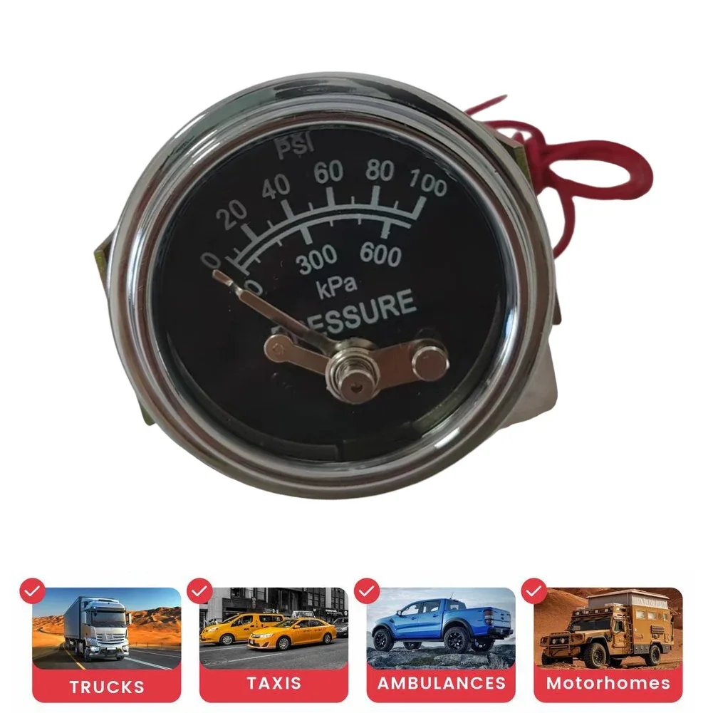 0-100 Psi, A20PE-10 Oil Pressure Gauge Chrome Plated A20PE10 Model Measuring Engine Oil Pressure