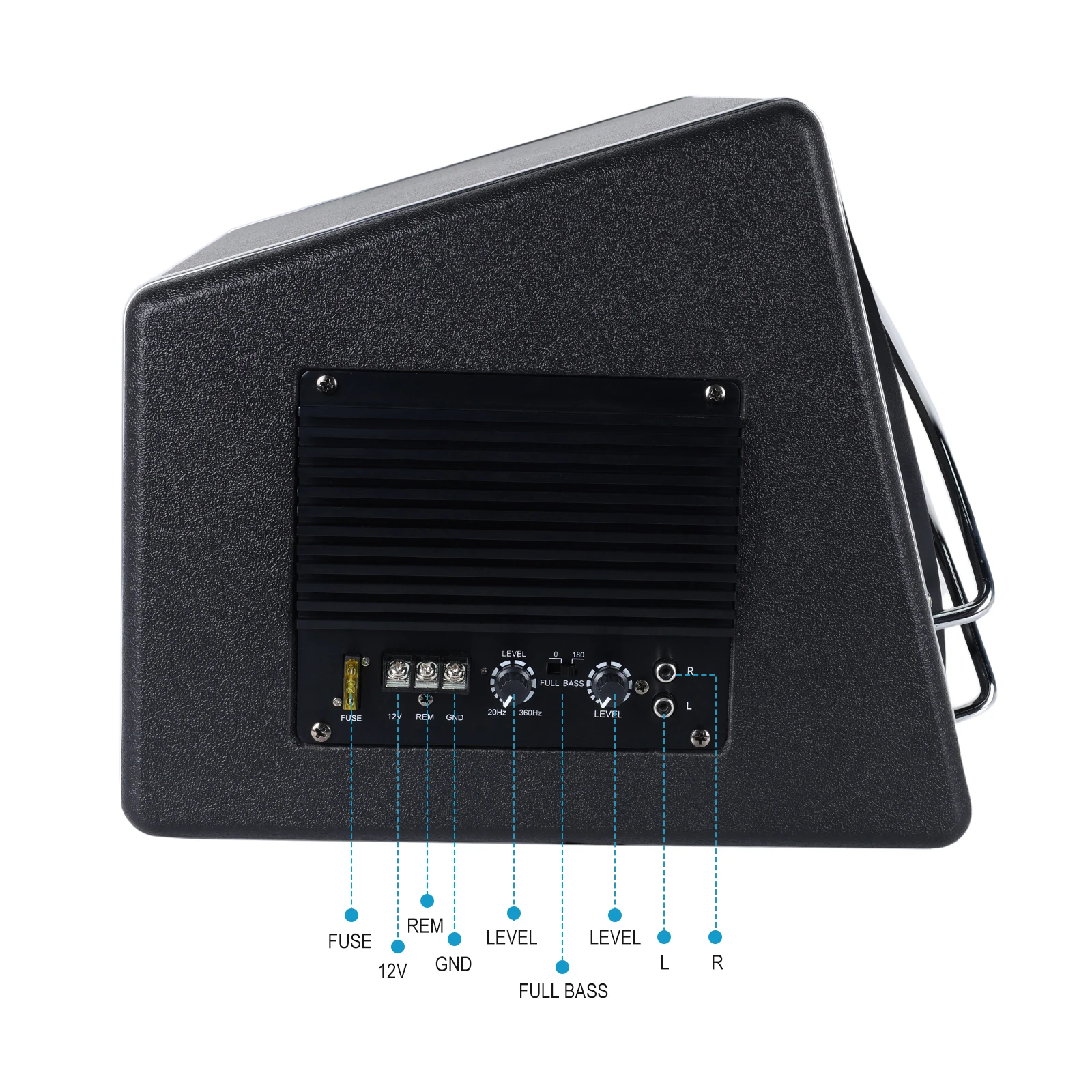 Podofo 1 Set 10 Zoll 3800W Auto-Subwoofer mit Bandpass-Subwoofergehäuse für 12V Auto LKW Marine Boot Audio-Upgrade – Detail 9