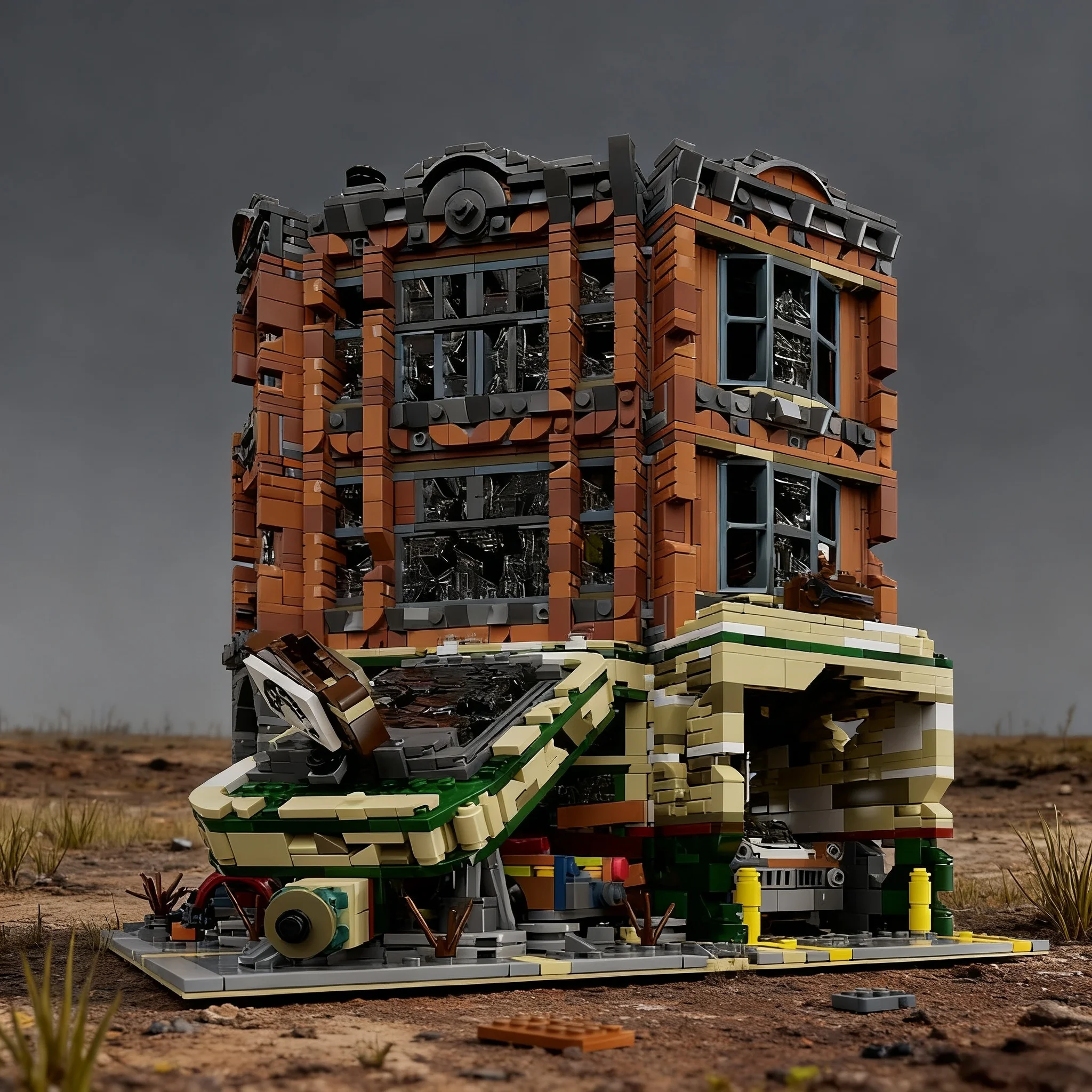 3325PCS MOC Doomsday Garage Casa Edifici Blocchi Ruine Architettura Modello modulare Mattoni Assemblaggio fai da te Giocattoli Regalo per bambini adulti