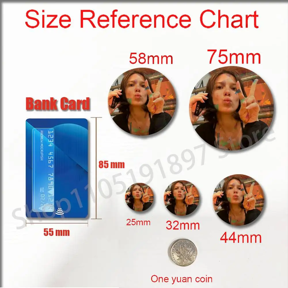 M-Millie Bobby Brown Badge For 32mm 25mm 75mm 44mm 58mm Round Pin Brooch Insignia Cover Backpack