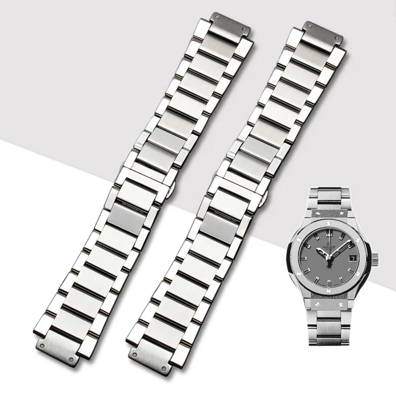 Watchband for HUBLOT BIG BANG Solid Stainless Steel 27mm*19mm Men\'s Watch Strap Chain Watch Bracelet wristband