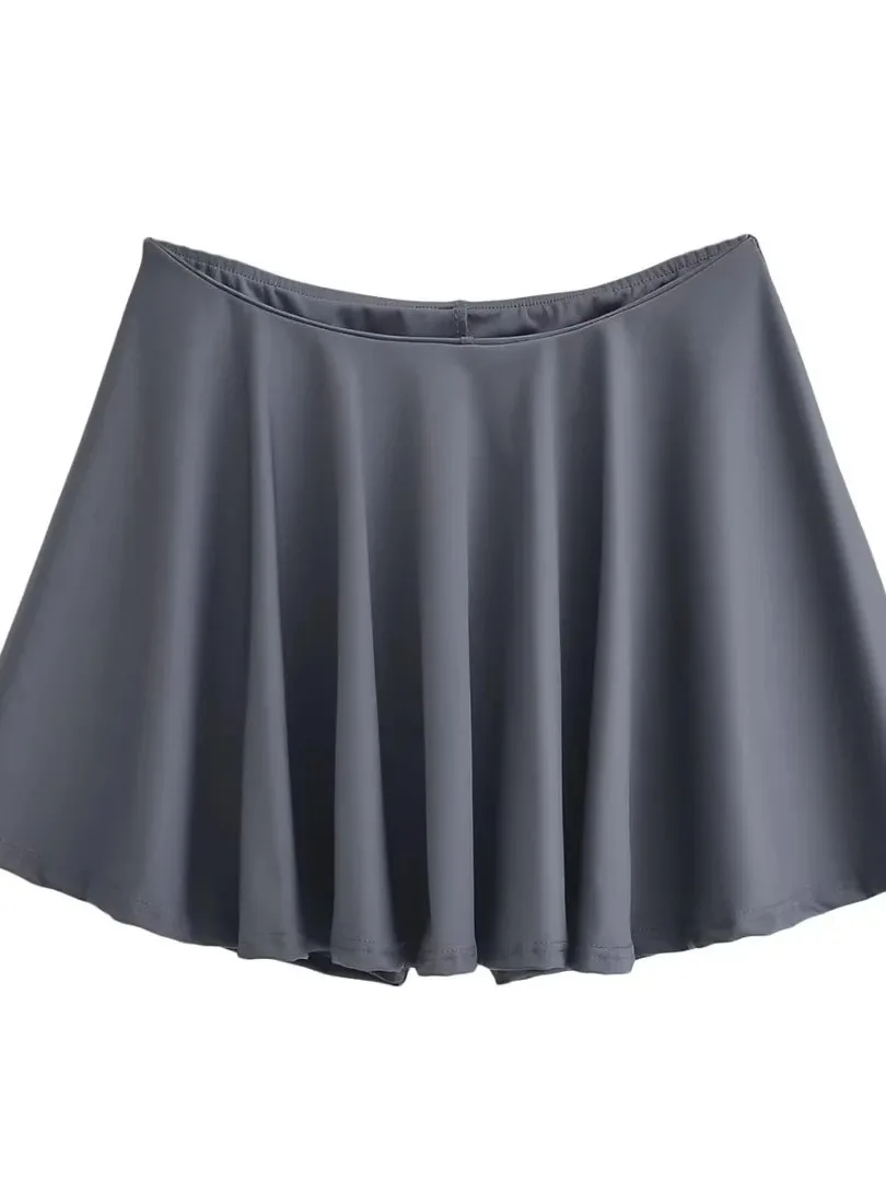 Jupe courte plissée à taille haute pour femme, couleur unie, slim, décontractée, polyvalente, épicée, nouvelle collection printemps/été 2024, VBVR