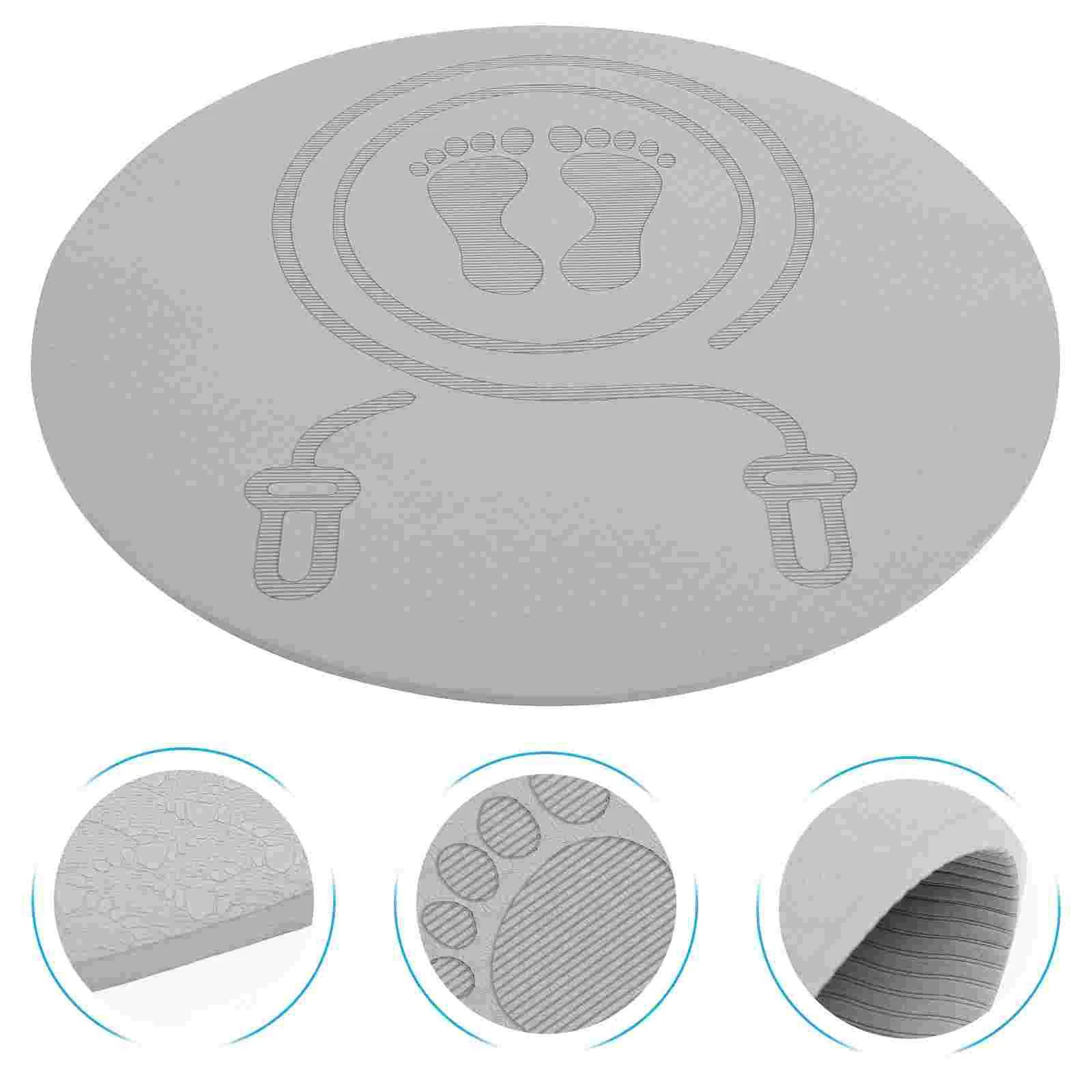 

Thicken Skipping Mat Fitness Round Rug Floor Tpe Kitchen Mats for Sound Proof Workout