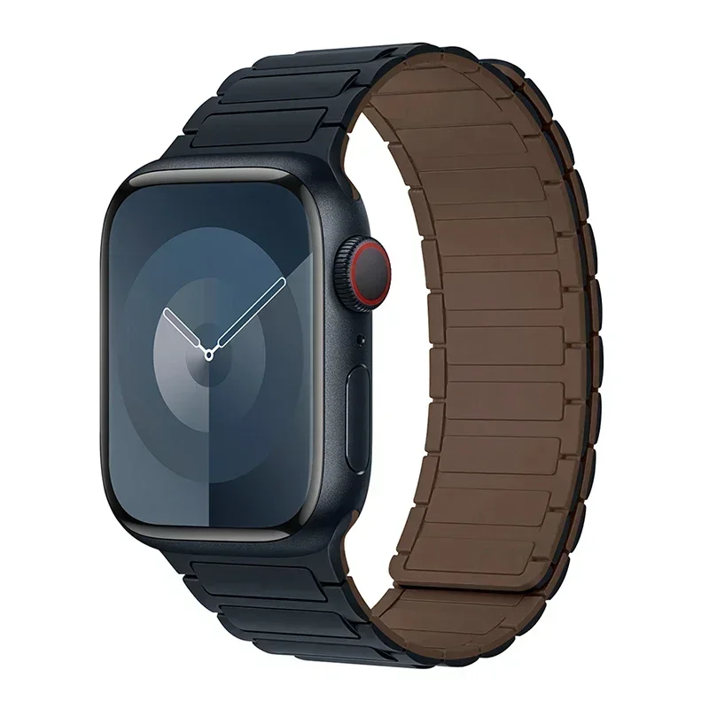 Magnetische lus voor Apple Watch-banden 44 mm 40 mm 49 mm 45 mm 41 mm 38 mm siliconen armband iWatch-serie 9 8 7 6 5 4 3 Se ultra 2 band