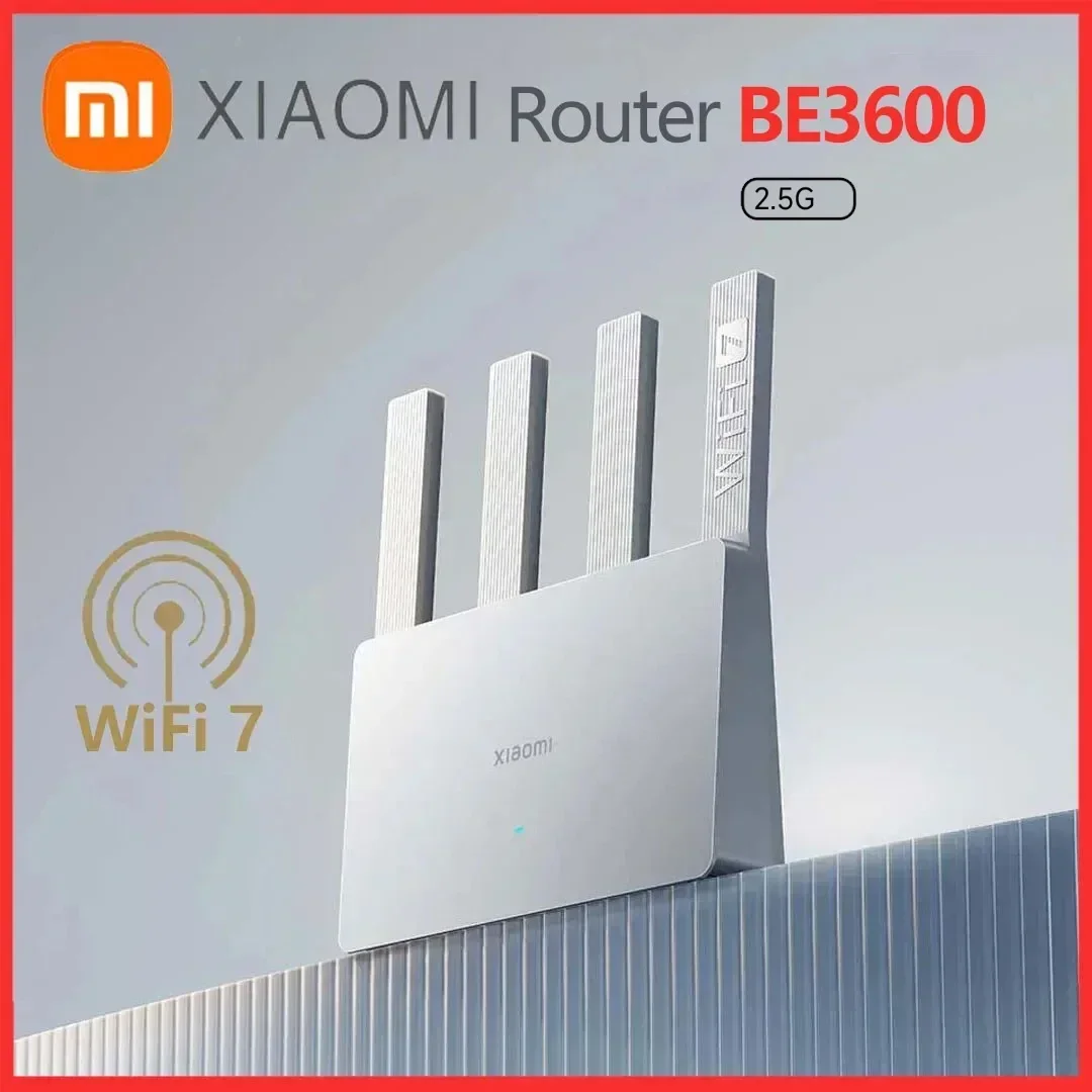Xiaomi Router BE3600 WiFi7 2.4/5GHz Duan Bands 160Mhz 3570Mbps Mesh Networking Gaming Acceleration 2.5G Ethernet Port