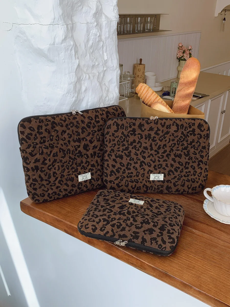 

Leopard Print Laptop Storage Bag11/13/15/15.6/16 Inch Laptop Sleeve Carrying Bag Notebook Tablet Pouch