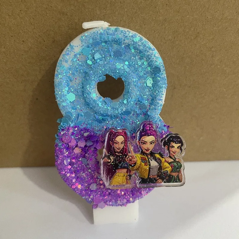 CartoonCharacter ThemedCandle 0-9 Number CandleCute 3D KawaiiStitch Cartoon Character Party CakePlug-in Birthday Cake Decoration