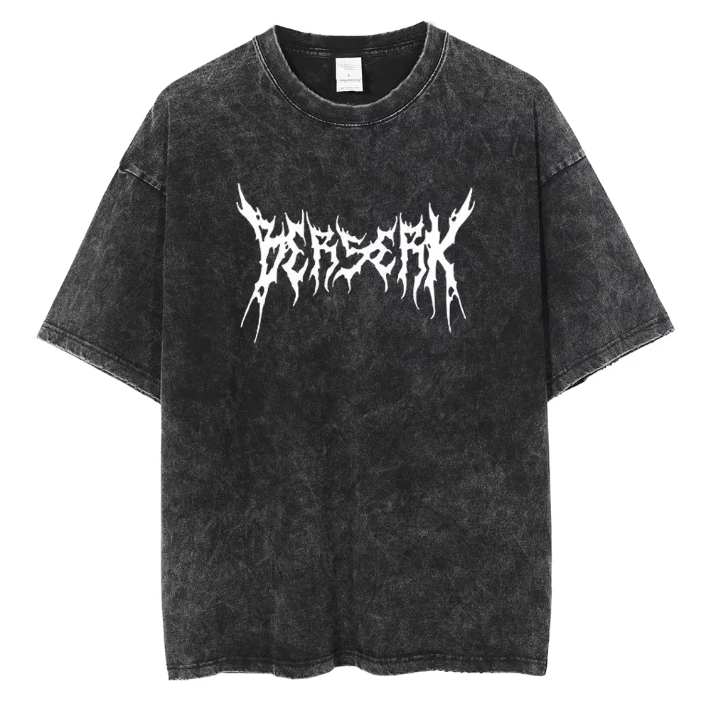 Unisex Vintage Acid Wash T-Shirt mit dunklem Symbol-Grafikdruck, Gothic Punk Oversized Loose Fit Baumwolle Kurzarm Y2K Streetwear Tee – Detail 9