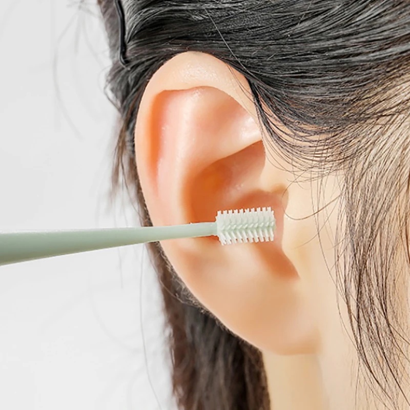 Silicone Ear Cleaner Double Head Earwax Removal Tool Soft Spiral for Ear Care Ear Wax Cleaning Kit Ear Pick Spoon Beauty Health