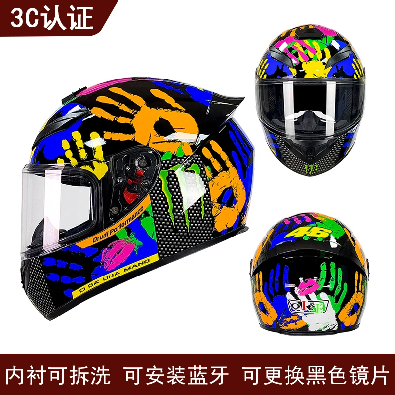 Helm sepeda motor retro, empat musim