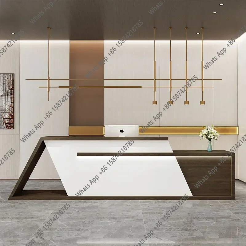 

N68 Роскошная офисная стойка-трибуна, современный деревянный пюпитр для ресепшн, стойка администратора, барная стойка, модный офисный стол для руководителя