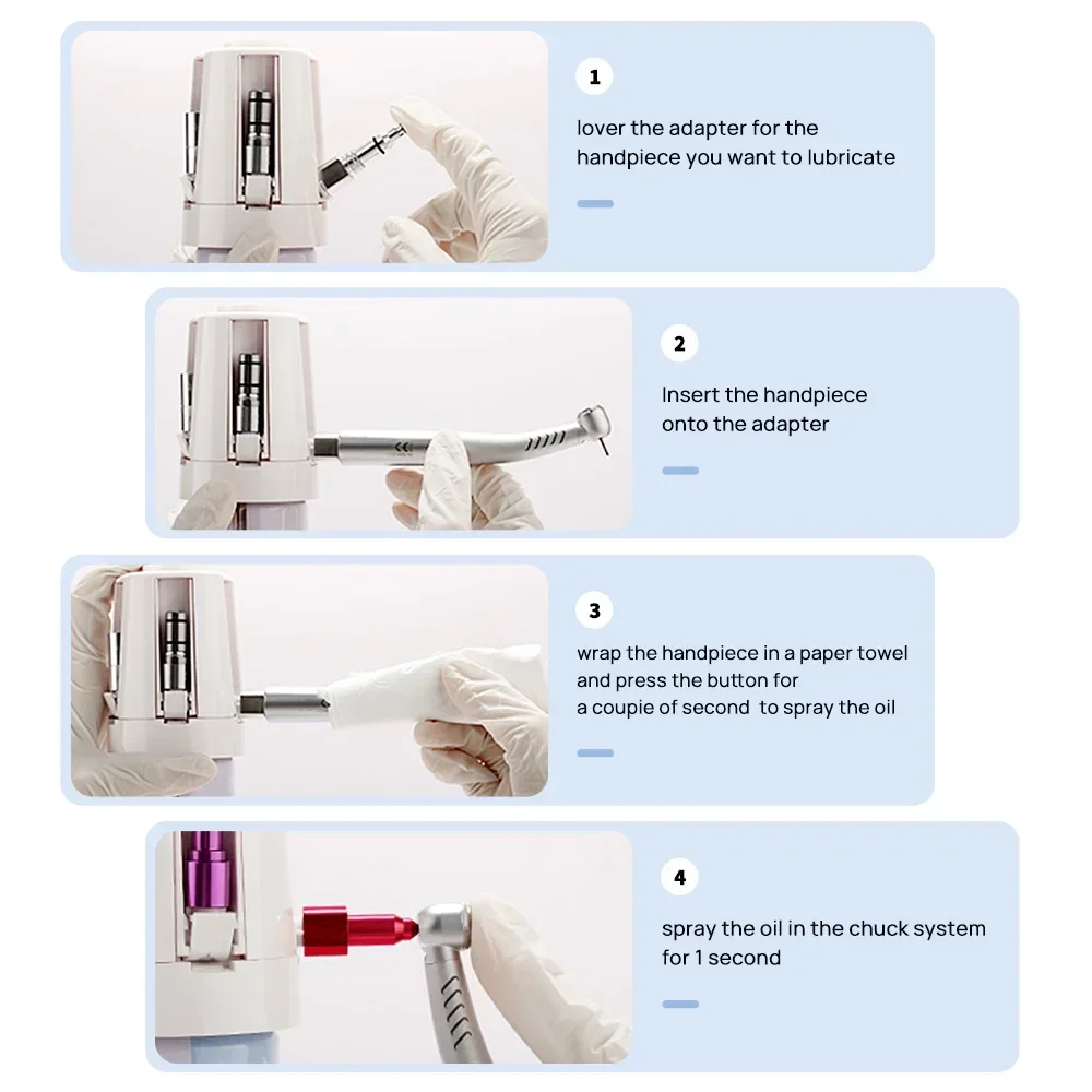 Масло-лубрикатор для чистки стоматологических наконечников — 5 разъемов, портативный инструмент для обслуживания