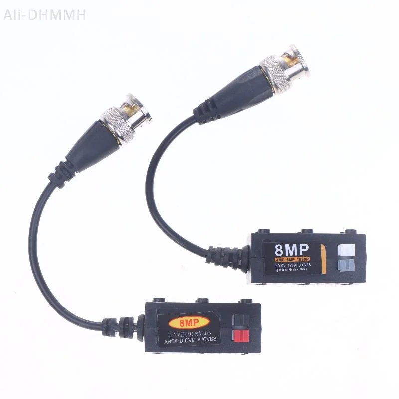 مجموعة دعم الكاميرا AHD/CVI/TVI 4K 8MP مع وصلات Cat5e/ Cat6 BNC، وأجهزة الإرسال والاستقبال السلبية لفيديو CCTV Balun
