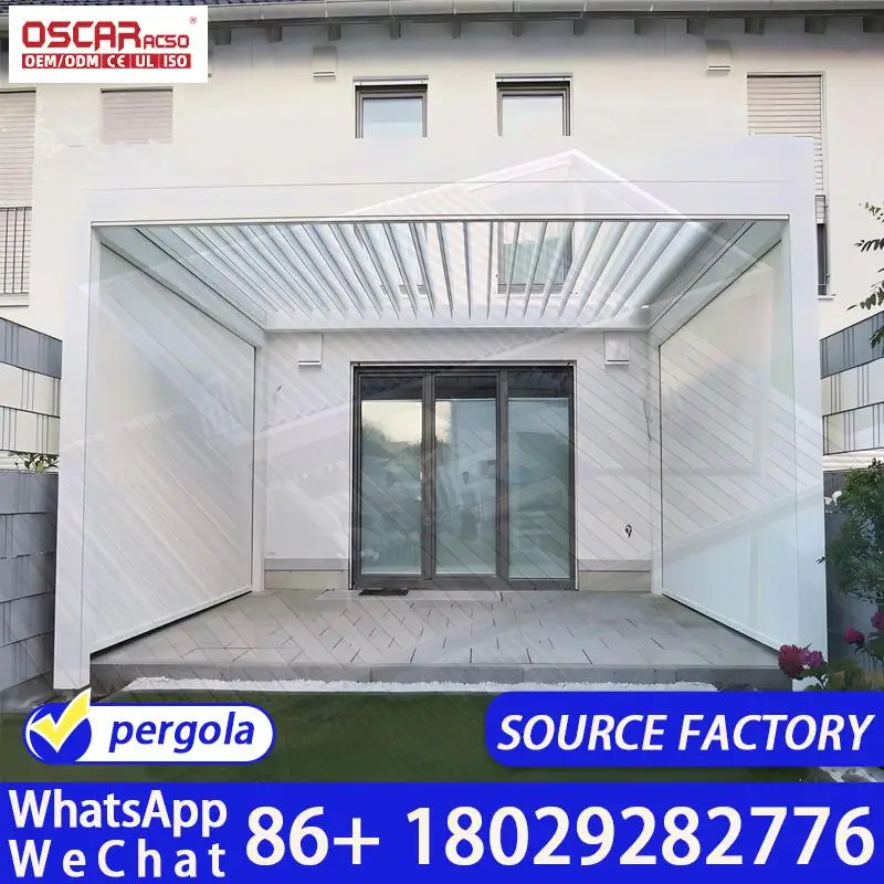 

Waterproof Louvered Patio Shelter for Backyard Garden and Balcony Outdoor Areas pergola