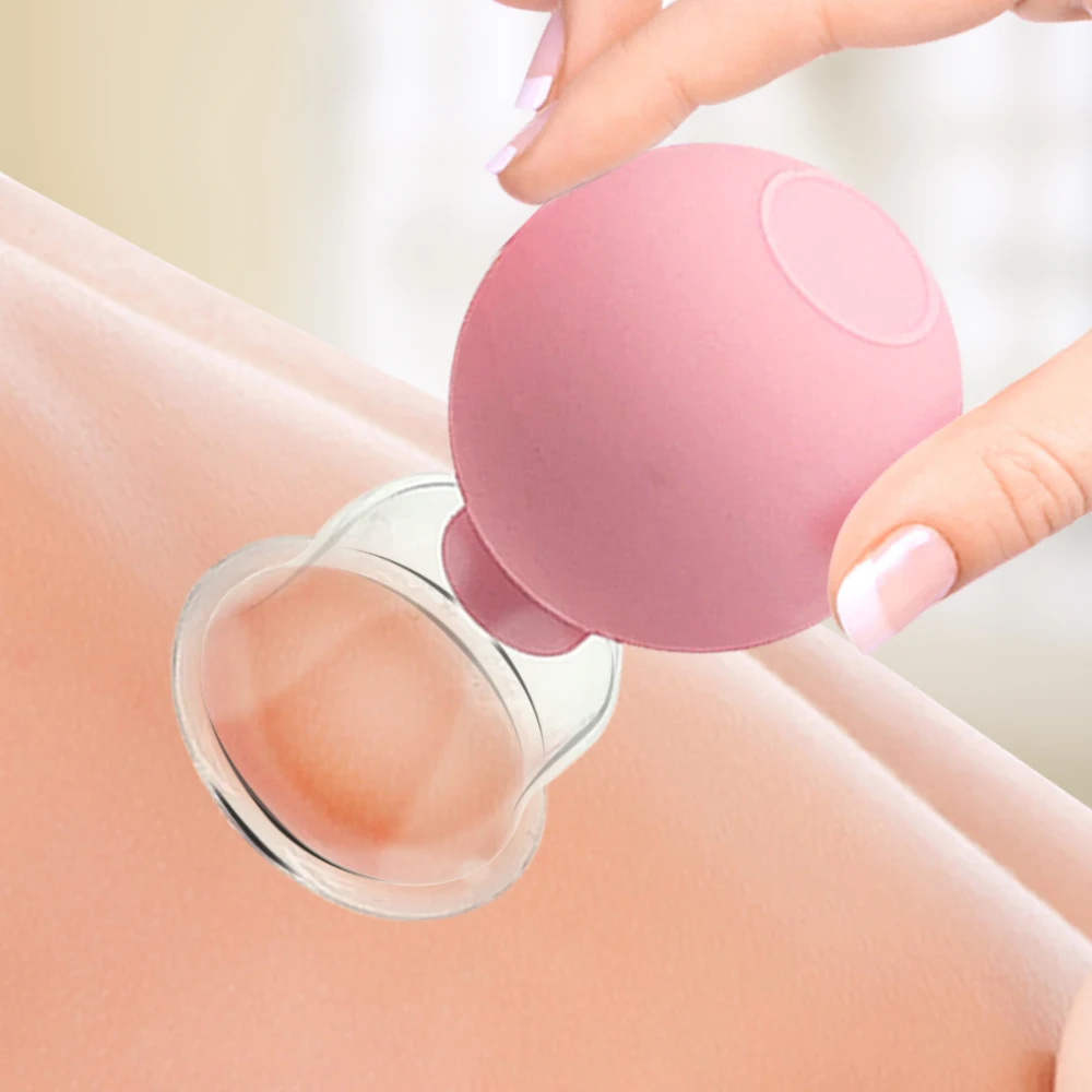 Gumowe bańki do masażu ciała z szklanymi przyssawkami próżniowymi, antycellulitowy masażer do twarzy i ciała - narzędzie do pielęgnacji skóry.