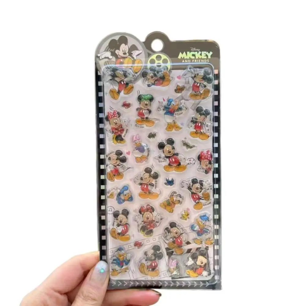 Disney Mickey Mouse Donald Duck Three-Dimensional Relief Crystal Sticker Diy Phone Case Water Cup Decorate Friend Birthday Gift