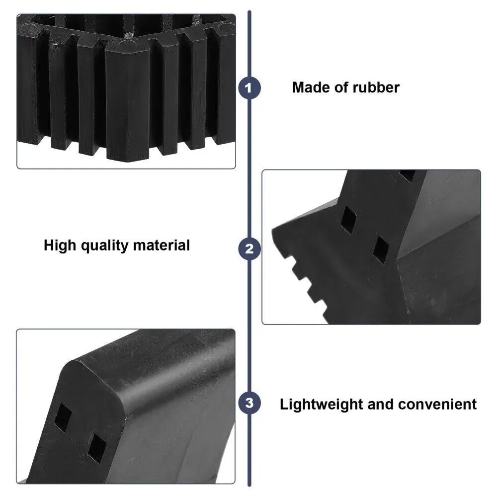Non Slip Rubber Feet For EN131 Multi Purpose Ladder Black Replacement Base Cover Pad Wear Resistant Floor Protection Tool