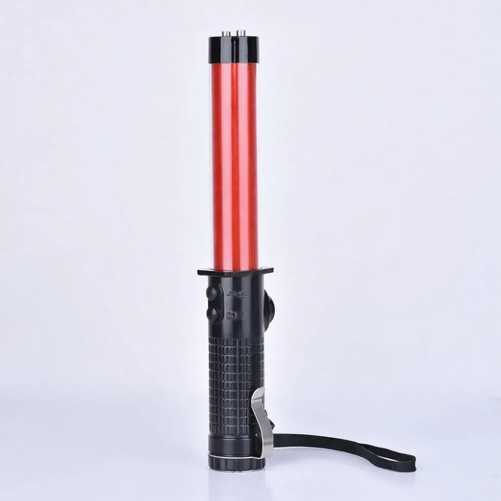Traffic Safety LED Flashing Warning Light Road Construction Signal Stick Emergency Handheld Flash Lamp Outdoor Guard