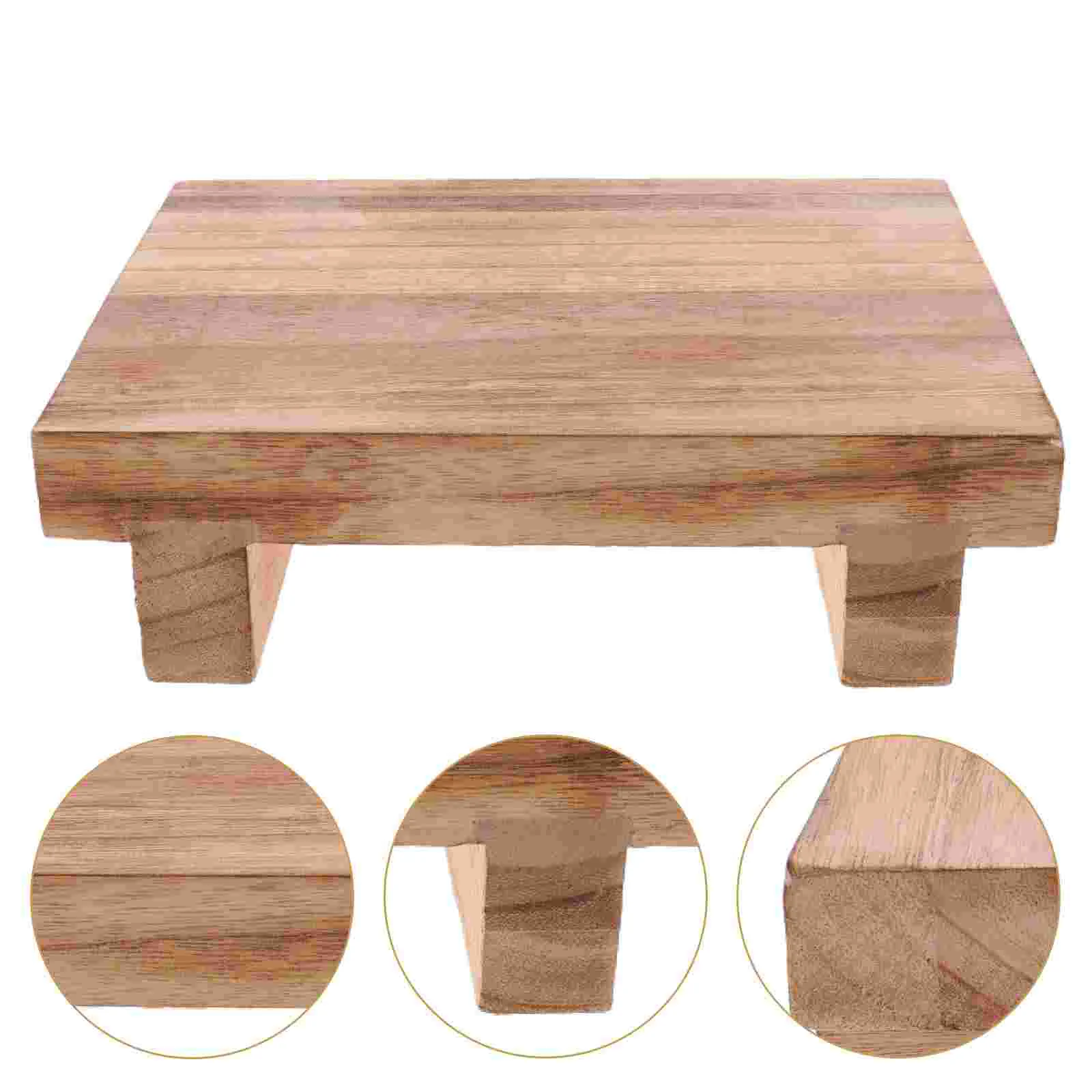 Elderly Footstool Wooden Step Footstools Small Camping Rest Stepping for Adults Kids