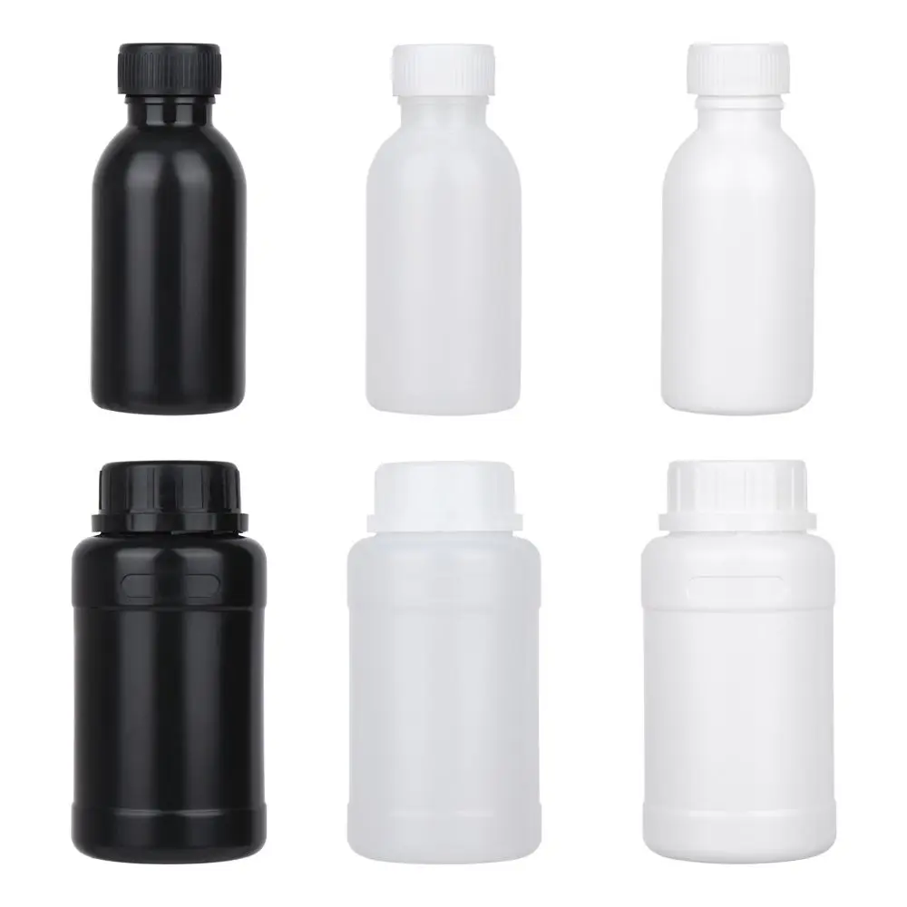 1PC 100/250ml Plastic PET Clear Black White Empty Seal Bottles Liquid Container Reagent Packing Bottle Storage Jars