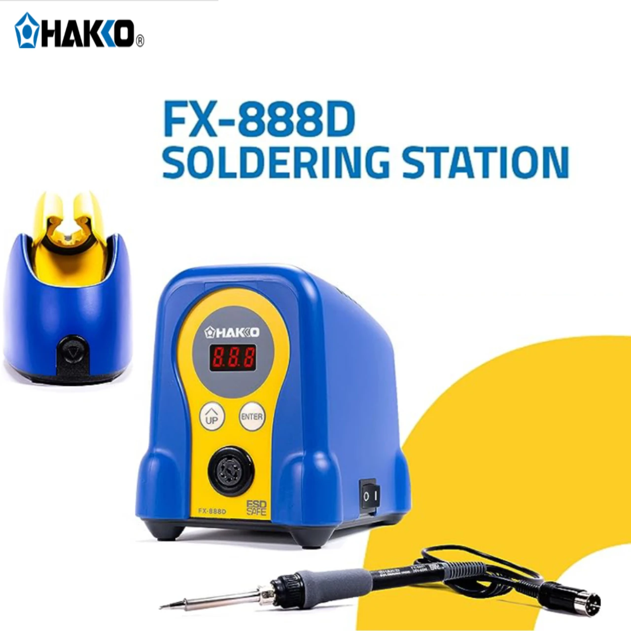 HAKKO 100% FX-888D Electronics Soldering Station 220V Professional ESD Welding Tin Equipment PCB Mobile Phone Repair Tools