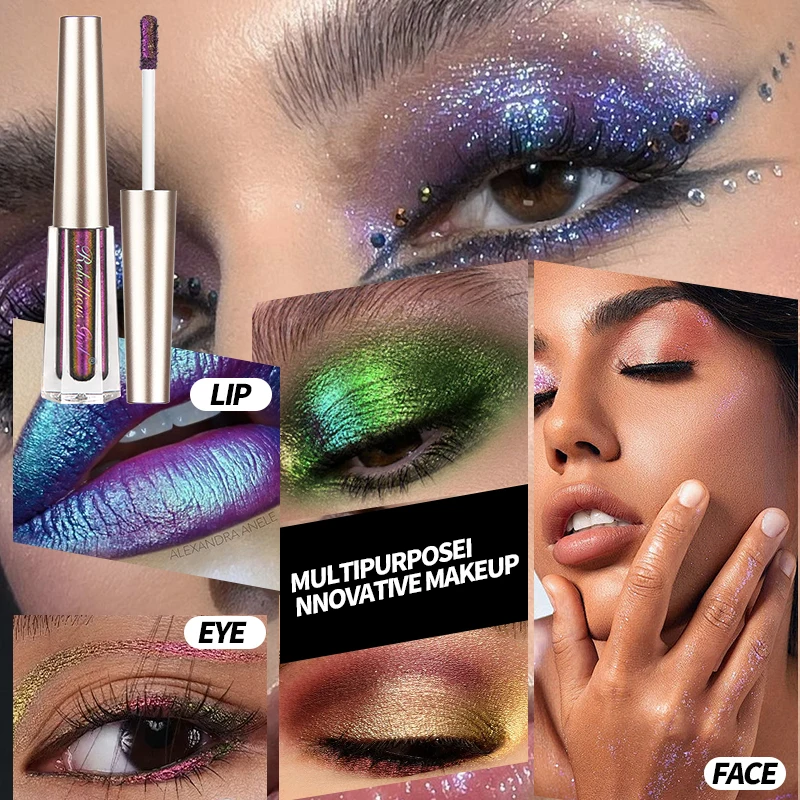 카멜레온 아이섀도우다이아몬드 글리터 리퀴드 아이섀도우 스틱고농축 메탈릭 쉬머링 롱 라스팅 샤인 모든 메이크업