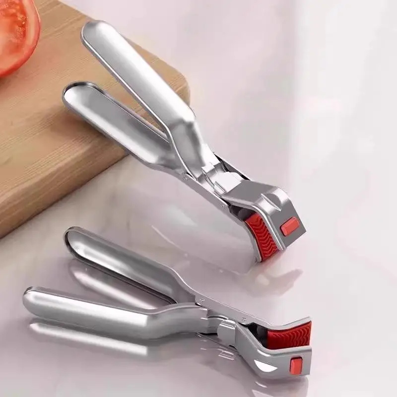 New-1Pcs Dish Clamp Pot Pan Gripper Clip Hot Bowl Holder Anti-scalding Clip Air Fryer Dish Plate Retriever Tongs Kitchen Supply