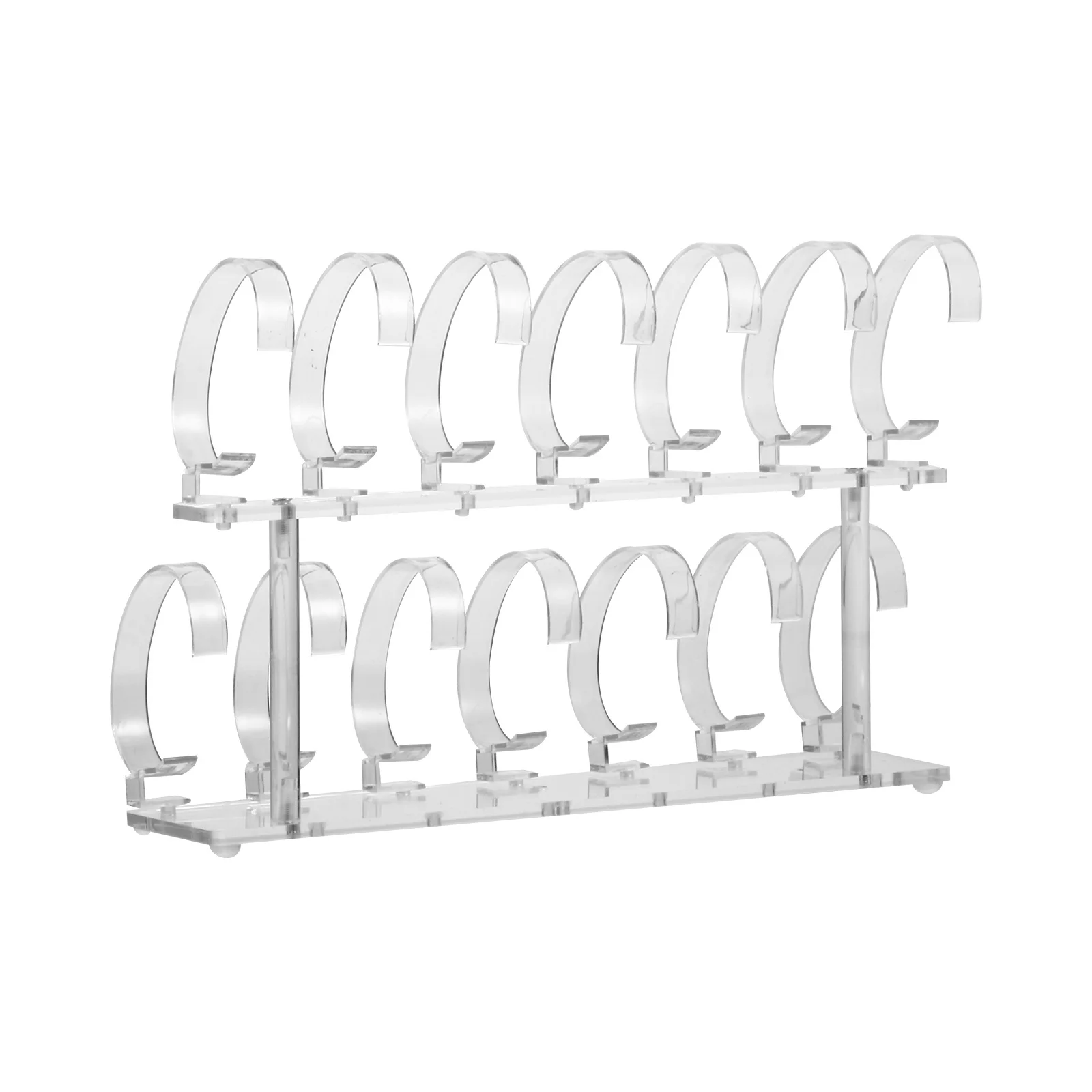 

1pc Acrylic Watch Display Stand Transparent Removable Holder For All Watches Non-Slip Base Multi-Bay Storage Rack Case