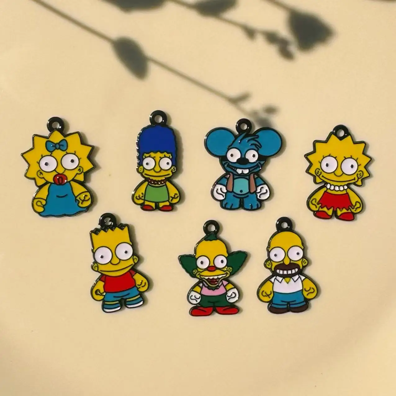7pcs the Simpsons Family Charms Alloy Metal DIY Accessories for Jewelry Making Earrings Bracelets