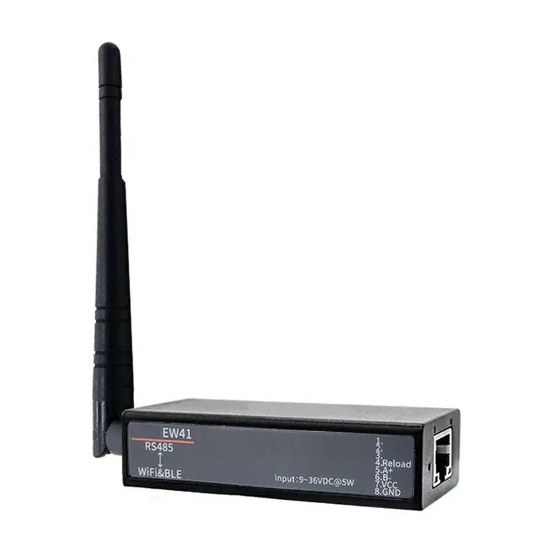 A13E-RJ45 Interface EW41 RS485 To Wi-Fi& BLE External Antenna DTU Serial Server Gateway